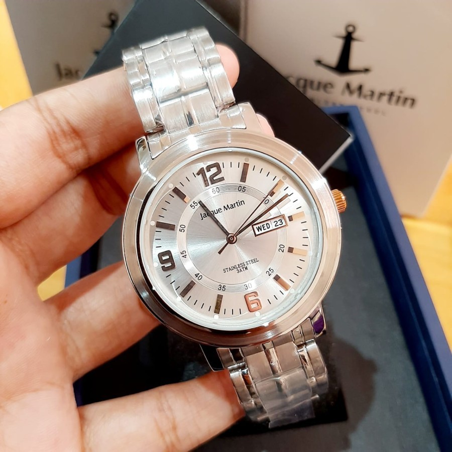 JAM TANGAN PRIA JACQUE MARTIN 3267 MEBSSLRG ORIGINAL