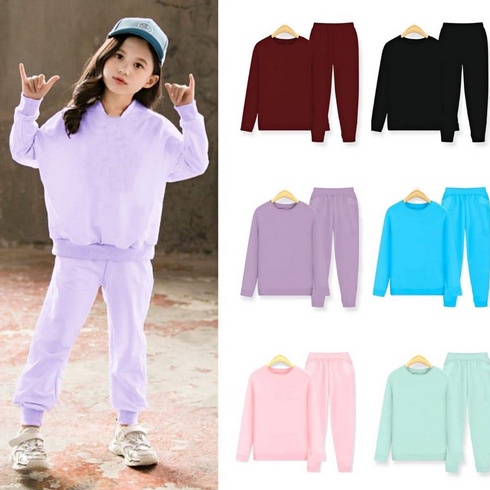 Jeco fashion set anak sweater polos unisex