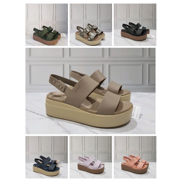 Crocs brooklyn low wedges  / crocs wanita