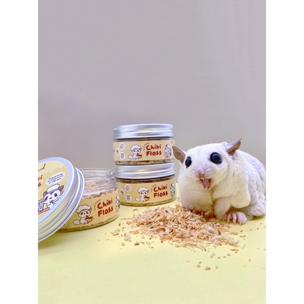 CHICKY FLOSS, 35gr, Abon Homemade Sehat Untuk Sugar Glider, Anjing, Kucing &amp; Other Pets