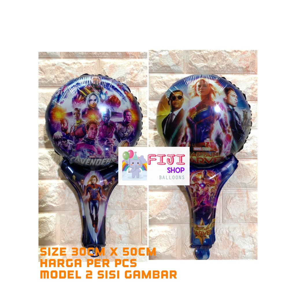 Balon Foil Tongkat Captain Marvel / Balon Pentung Marvel Avengers