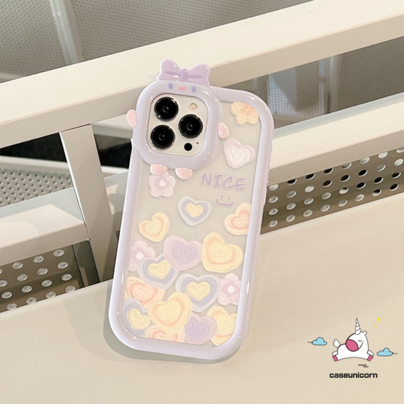 Love Hati Lucu 3D Bow Monster Lensa Soft Case Vivo Y35 Y22 Y20 Y15s Y16 V25 V25E Y15A Y15 Y02s Y21S Y55 V23 V23E T1 Y12 Y11 Y30 Y50 Y33S Y21 Y20s Y12i Y17 Y20i Y51 Y31 Y53s Y12s