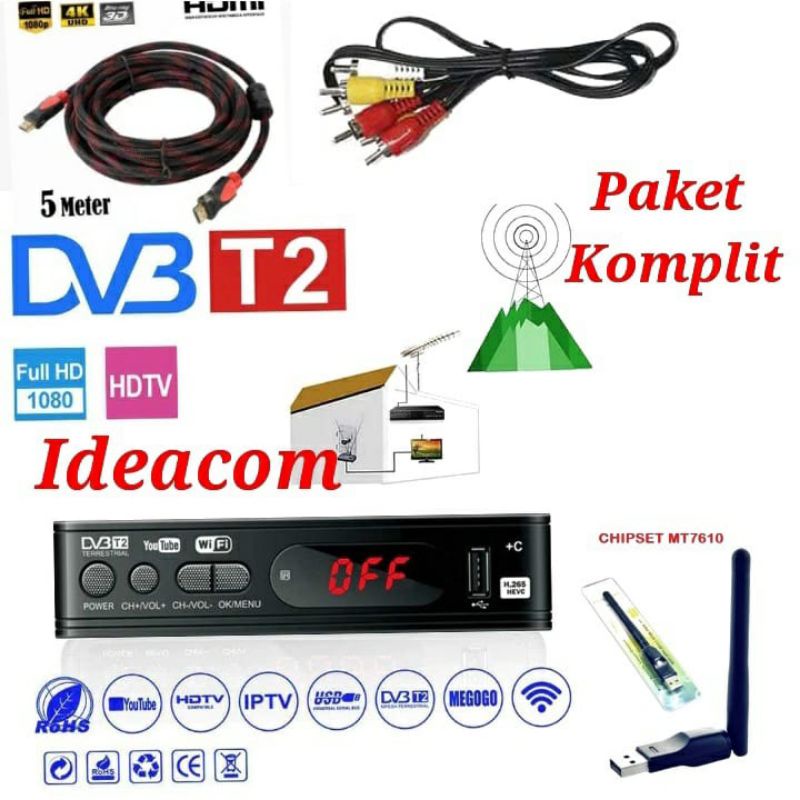 Set Top Box Luby DVB-T2-01 STB Receiver TV Digital Penerima Siaran TV