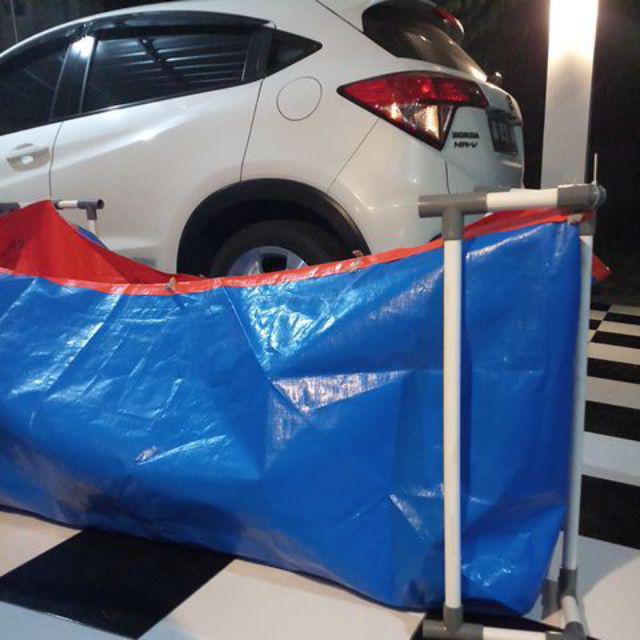 Terpal Kolam Ikan + Rangka [ Satu Set ] Model Slot Pipa Ukuran 200x100x75cm Original Type A15 Korea