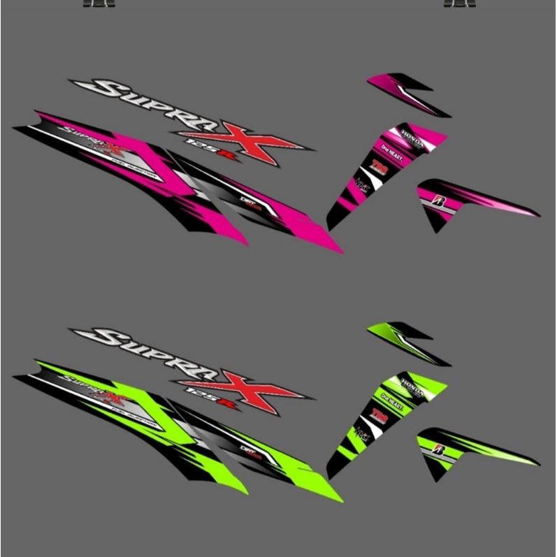 Striping Supra X 125 Fi New 2015 2016 2017 2018 2019 2020 2021 Variasi Sticker Motor Stiker Skotlet