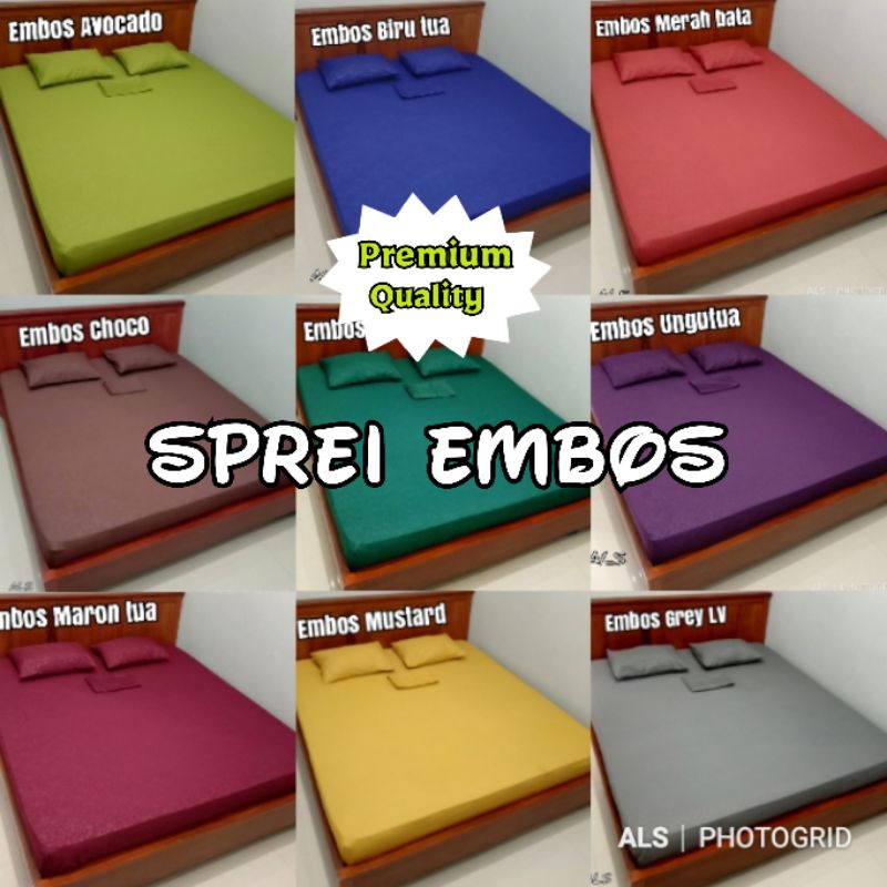 SPREI EMBOS POLOS SPREI HOMEMADE 180x200 dan 160x200