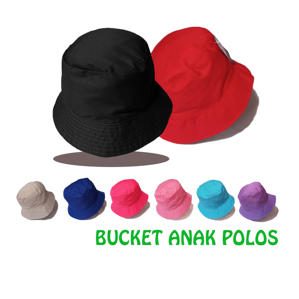  Topi  Anak Bucket  Hat Polos  Topi  Bucket  Anak Polos  2 10 