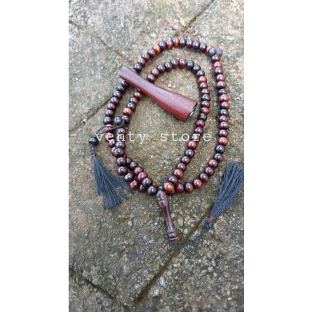 Paket tasbih stigi asli pipa galih asem 7cm kalung tasbih setigi pipa once asem CLW