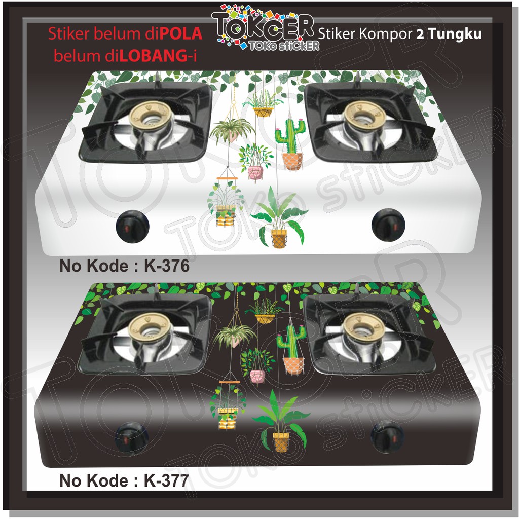 Stiker Kompor 2 Tungku Kaktus