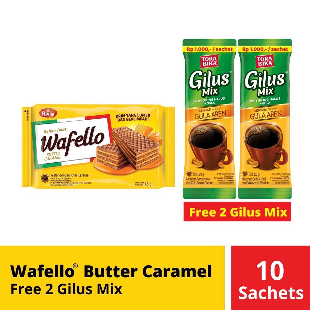 

Wafello Butter Caramel @48 Gr Free 2 Gilus Mix