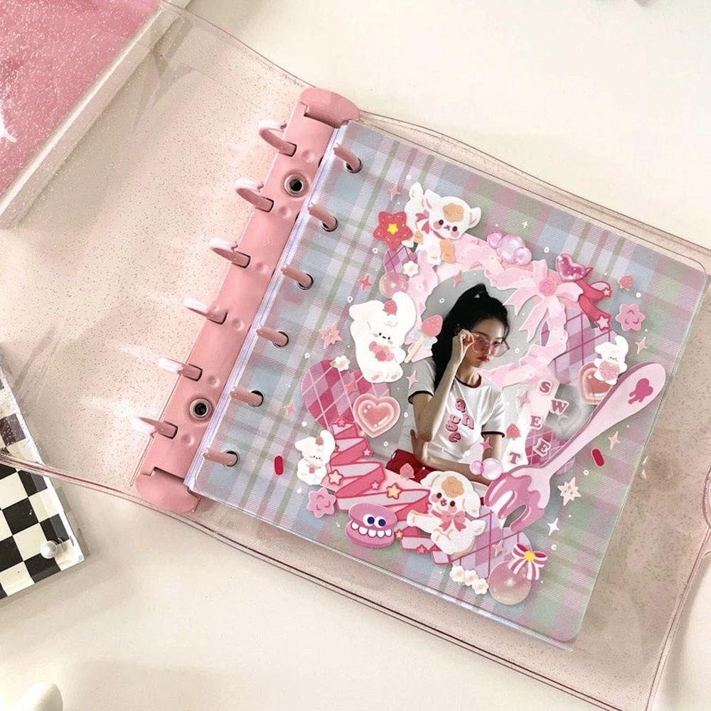 Agustina Binder Notebook Perlengkapan Sekolah Alat Tulis Kartu Buku Agenda Planner Glitter Jurnal