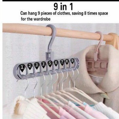 Gantungan baju multifungsi magic hanger 9 in 1 wonder hangergood  god