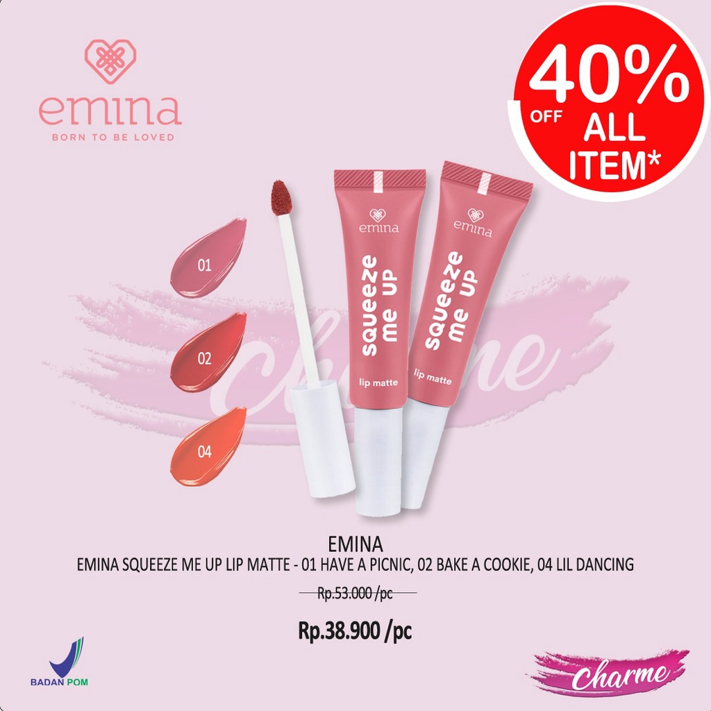 (READY & ORI) Emina Squeeze Me Up Lip Matte Lipstik