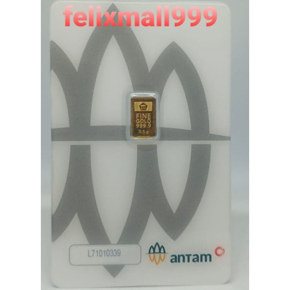 FELIXMALL READY LM 0.5 GR CERTIEYE ANTAM/ LOGAM MULIA 0.5 GRAM/ EMAS BATANGAN 0.5 GRAM