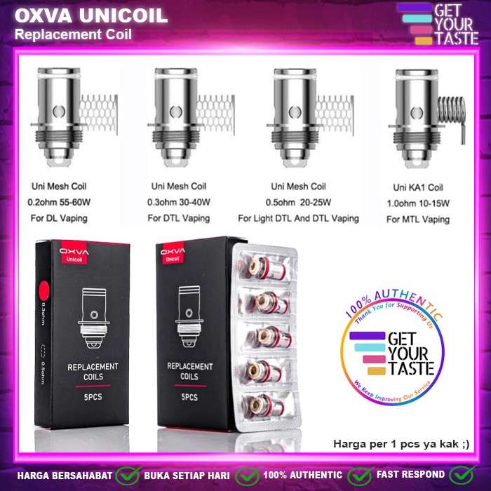 Coil OXVA Unicoil - Coil Oxva Origin AIO 100% Authentic