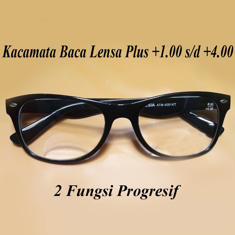 Kacamata Baca 2 fungsi/progresif (+)  Lensa Plus Korean Style Kacamata Fashion untuk Pria & Wanita