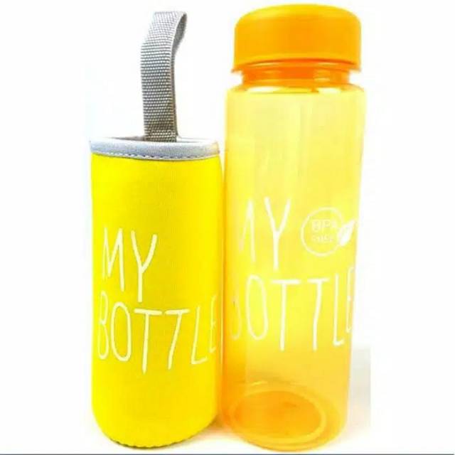 MY BOTTLE Transparan Infuser water PLUS SARUNG BUSA BPA FREE