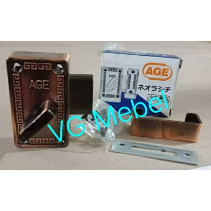 Grendel slot selot putar pintu kamar mandi AGE COKLAT