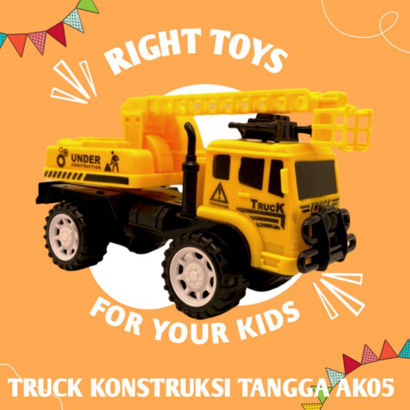 AK05_MAINAN ANAK TRUK KONTRUKSI TANGGA OPP/MAINAN TRUK PROYEK/MAINAN TRUK TANGGA MURAH AK05
