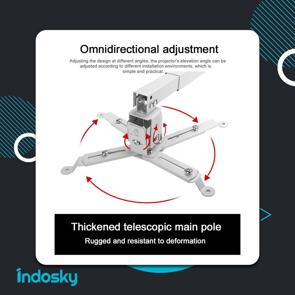 [GARANSI 1 TAHUN] Braket Proyektor Universal | Braket Original | Braket Projector | Bracket Proyekyor | Bracket Projector | Projector Bracket | Celling Bracket Gantung Projector