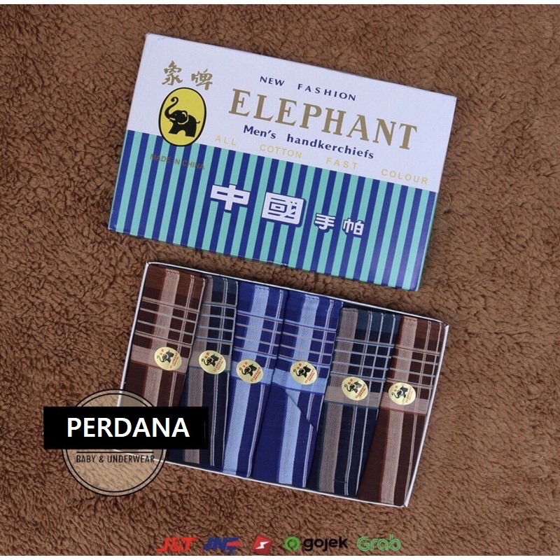 1KOTAK/6pcs Sapu Tangan Gajah Pria 1pack/bungkus(isi 6pcs) SAPU TANGAN MULTIFUNGSI BAHAN 100% KATUN SERAP AIR HARGA TERMURAH lusiN