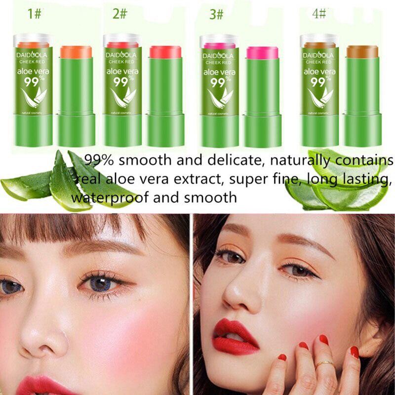 Blush On Stick Cheek Red Daiduola Aloe Vera 99% Lasting Waterproof Pemerah Pipi Merah Merah Merona