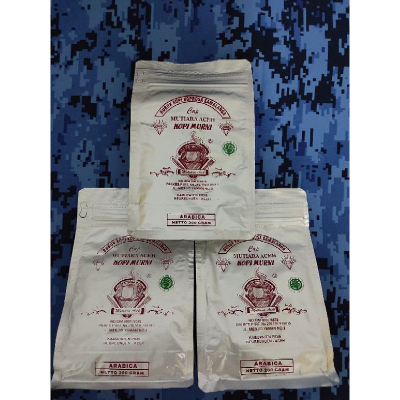 Bubuk kopi Arabica Koprosa Samalanga Mutiara Aceh 200gram