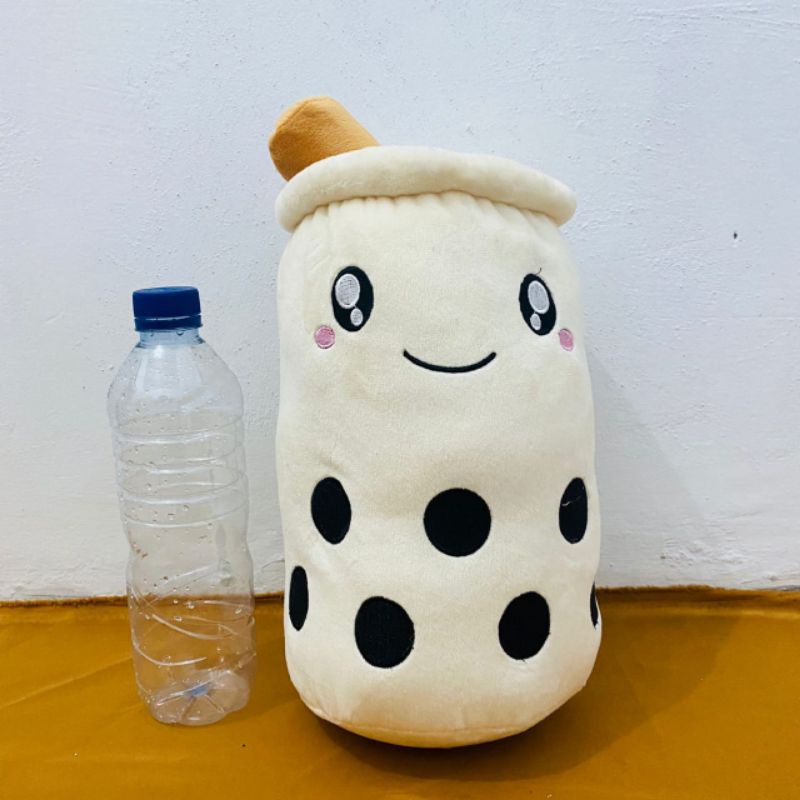 Boneka Boba Cangkir Milk Tea Bahan Yelvo Tinggi 30cm Berlabel SNI