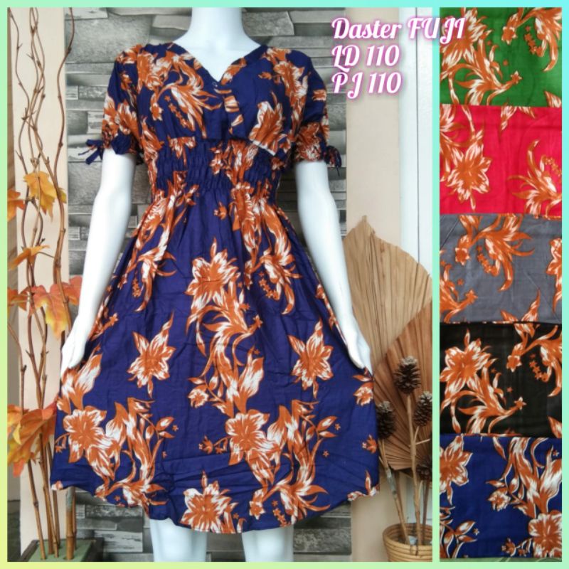 Daster kekinian daster fuji Busui rayon adem nyaman kerut pinggang