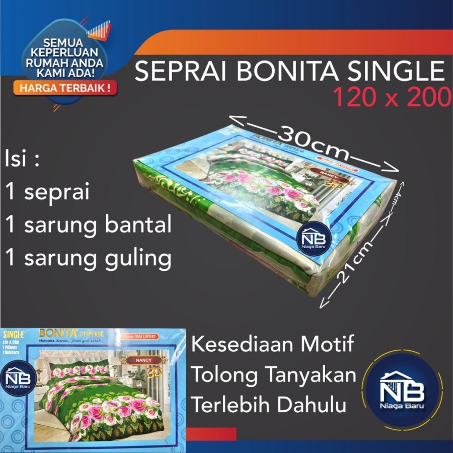 Sprei Bonita Ukuran 120 x 200 Model 3D