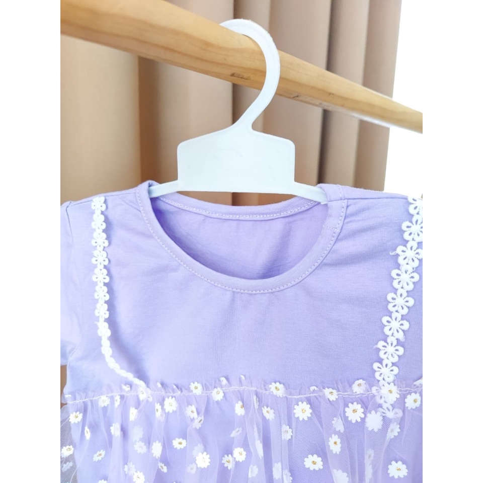 Promo !! Setelan anak feminim /  setelan white flower furing ukuran 1-4tahun / Setelan baju anak perempuan