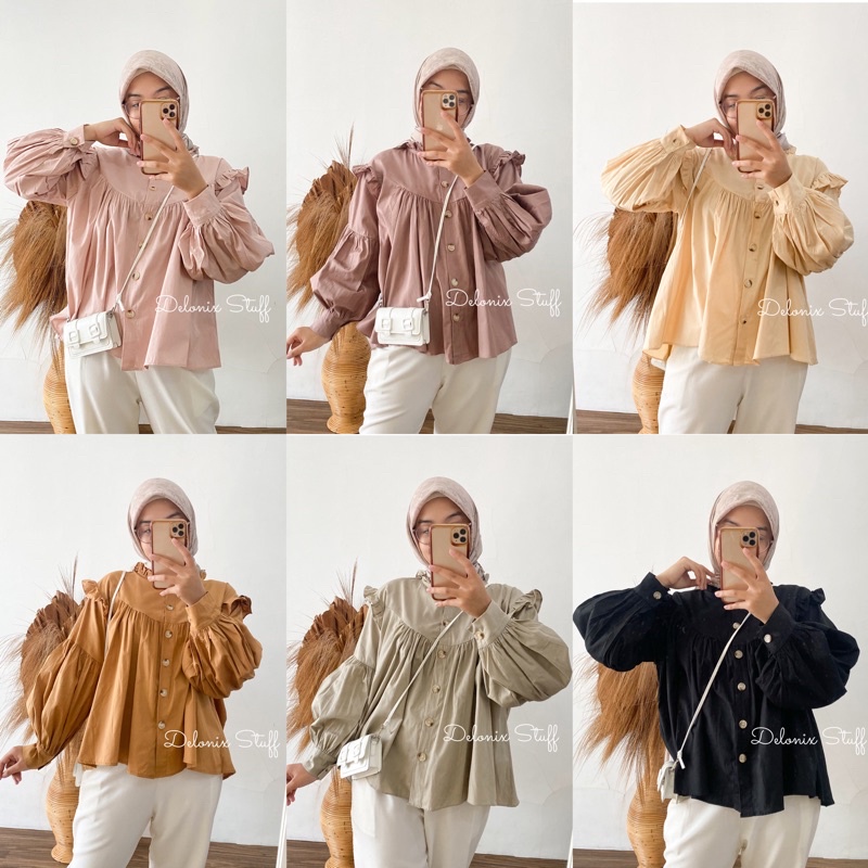 Edrea ruffle poplin shirt