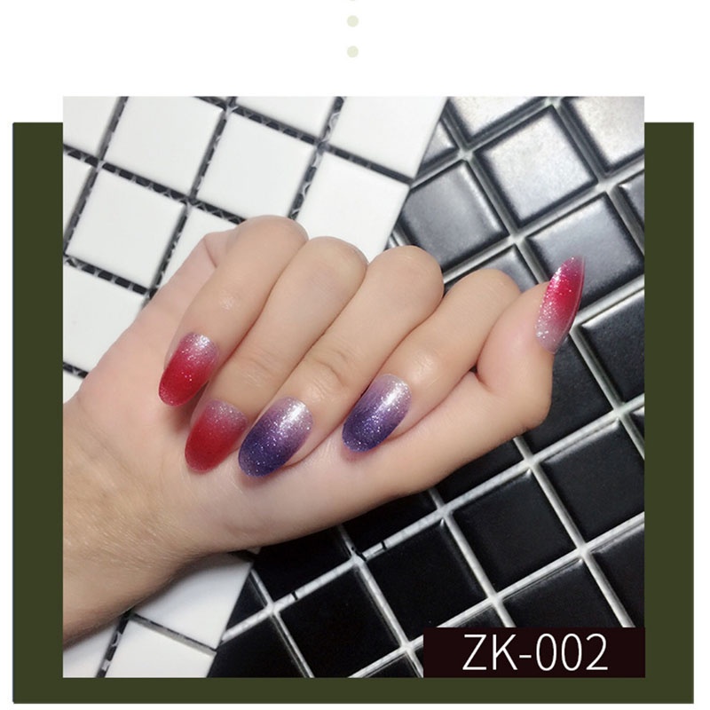 (COD) (12Pcs) Stiker Kuku Model Korea / Nail Sticker / Gradien / Nail Art import murah