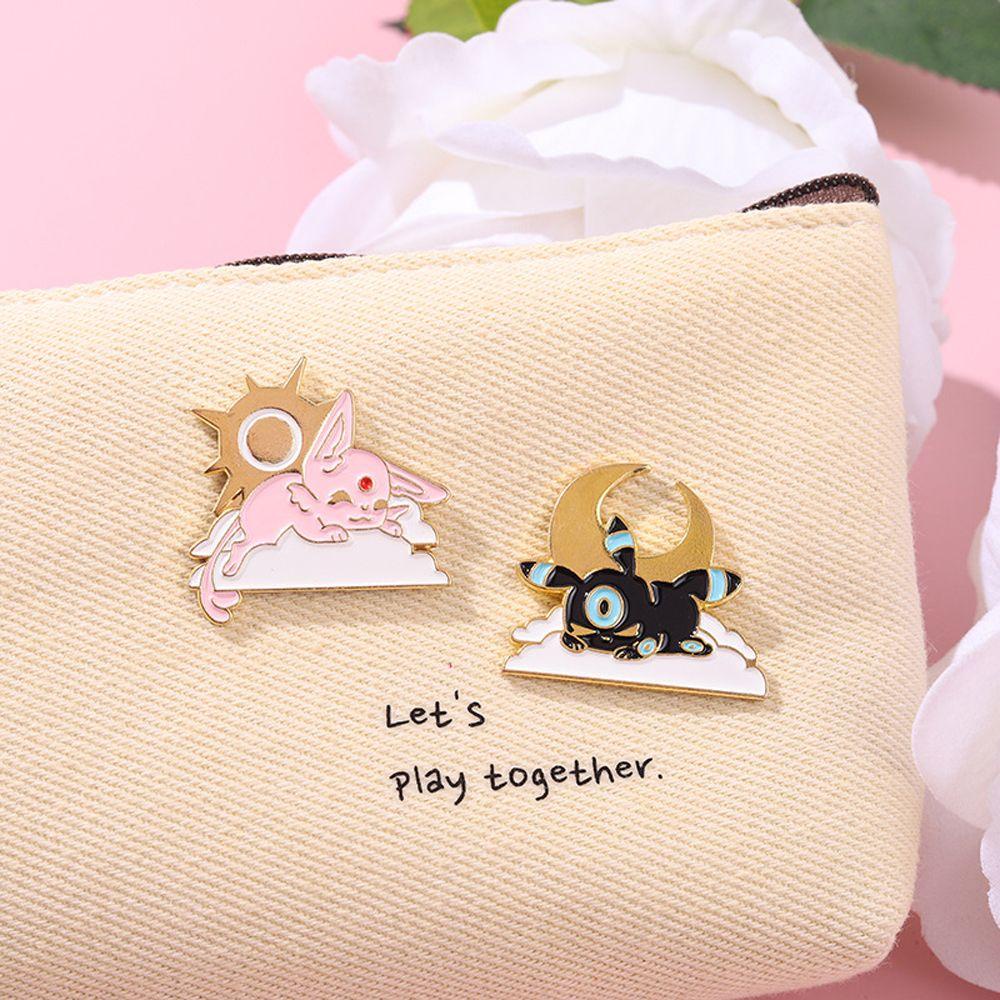 Mxbeauty Enamel Bros Aksesoris Jas Hewan Peri Ajaib Hadiah Perhiasan Kerah Matahari Dan Bulan Enamel Pin