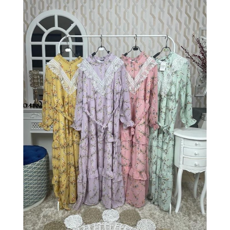 Gamis Renda Original Meijiwang Fit to L