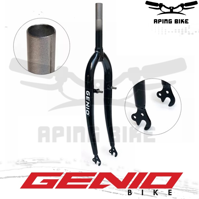 FORK MTB 26 GENIO PIVOT HITAM GARPU SEPEDA MTB 26 22.2 V BRAKE