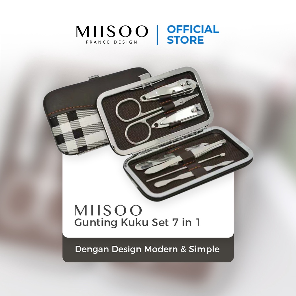 miisoo gunting kuku set 7 in 1 tangan kaki anak dewasa nail clipper