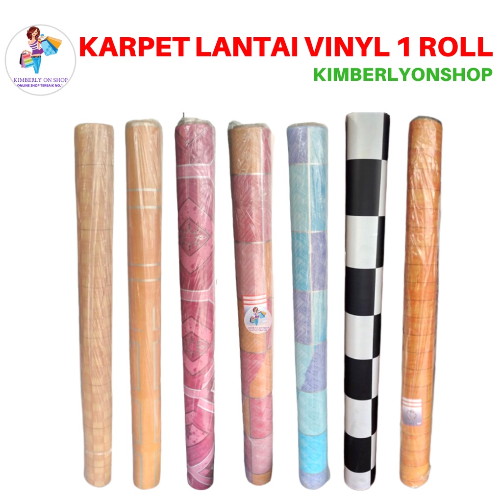 Karpet Plastik Vinyl 1 ROLL Alas Meja dan Lantai 15 Meter