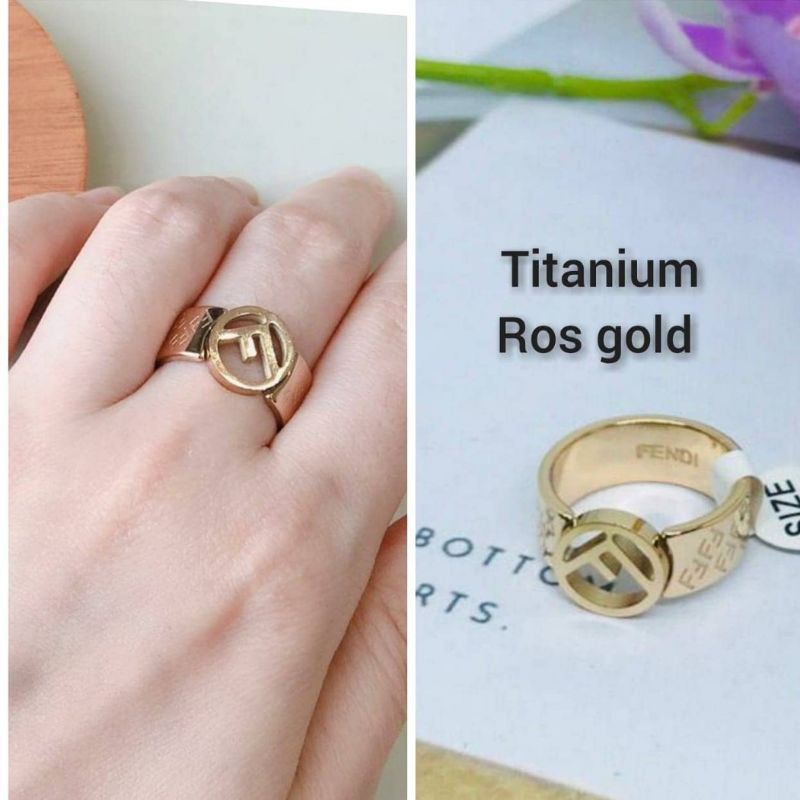 Cincin Titanium Asli Rosegold Premium Quality Anti karat Ring Stainless steel Rosegold Ct050