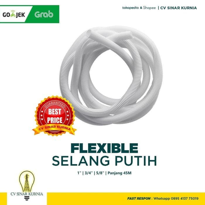 Protektor kabel Flexibel / Flexibel Listrik / Selang listrik | Panjang 45 Meter