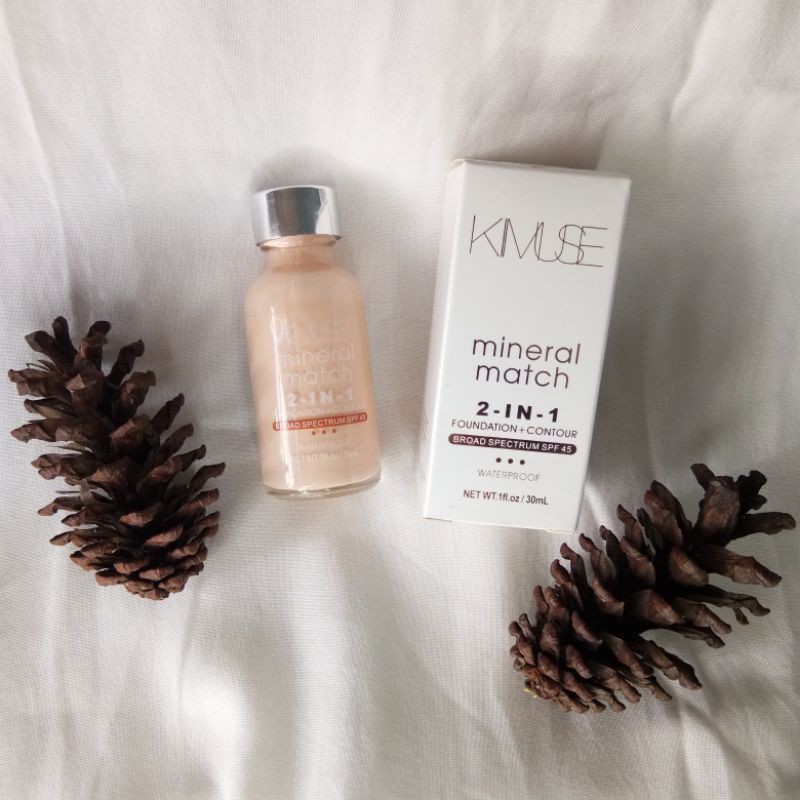 [ PRELOVED ] Kimuse Foundation + Contour SPF 45 no. 1 alabaster