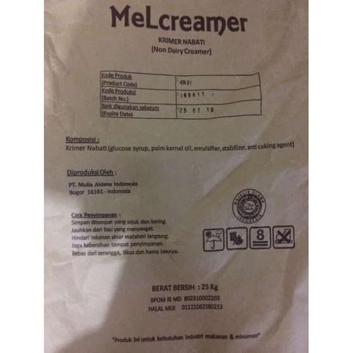 

MELCREAMER KR01 25KG(1SAK) NDC KRIMER BEST SELLER