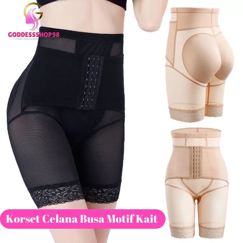 Korset Celana Busa Pantat Pembesar bokong / Korset Pelangsing Korset kait Pengecil Perut Korset Perut CD Busa Bokong Booty Sponge pants Korset Pelangsing Perut Buncit Motif Celana Korset Wanita