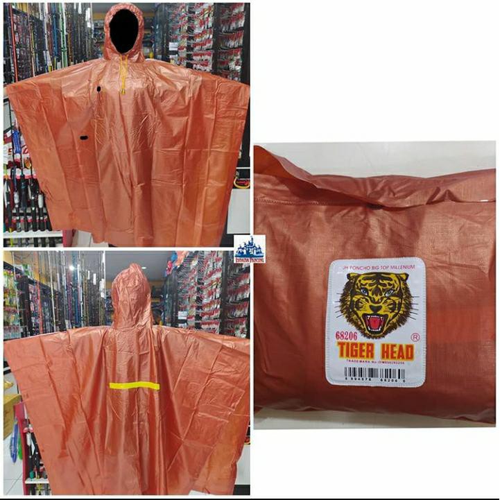 JAS HUJAN/MANTEL HUJAN PONCO TIGER HEAD Color Brown