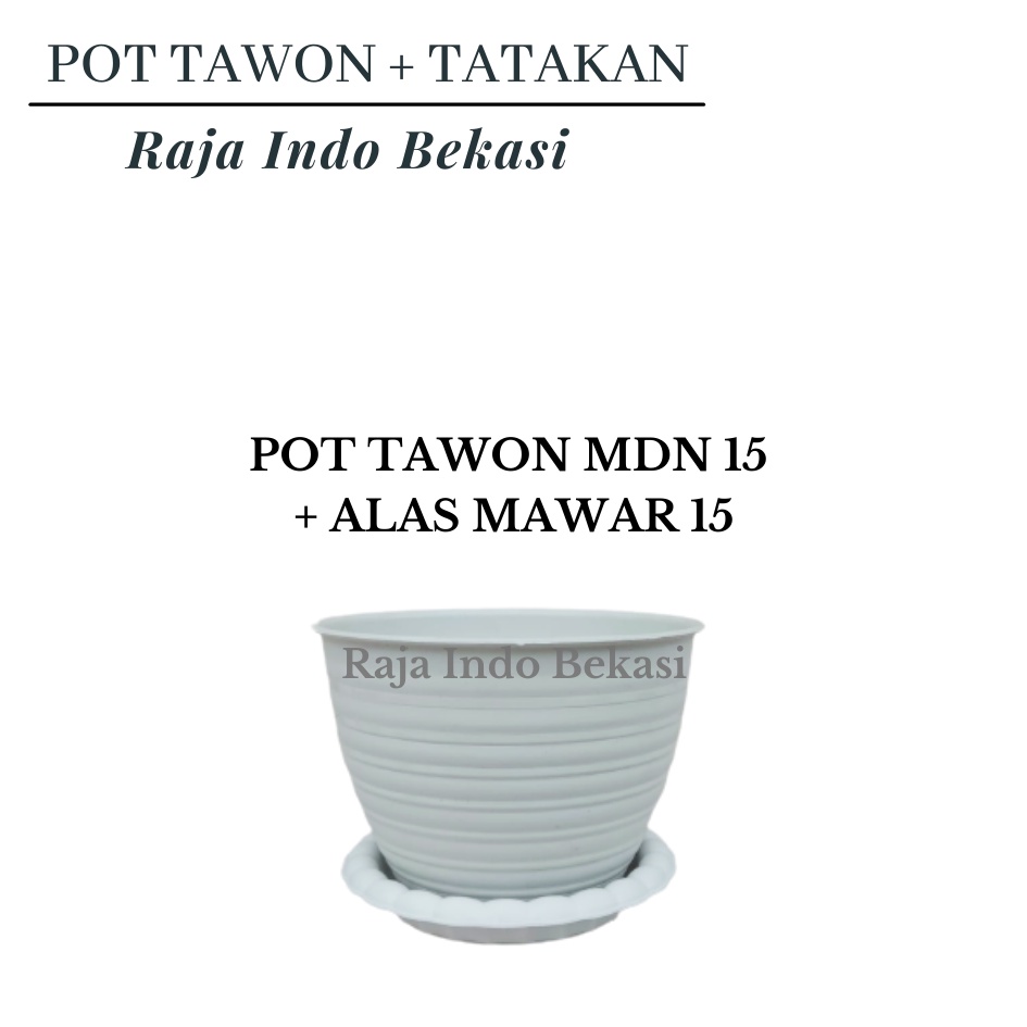 Pot Tawon Mdn 15 + Alas Mawar 15 Hitam Putih Pot Ulir Tawon Madu Pirus putih 10 12 15 17 18 20 21