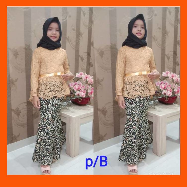 Baju Anak Setelan / Kebaya Brokat Anak / Kebaya Kids / Kebaya Brukat / Kebaya Brokat / Pakaian anak