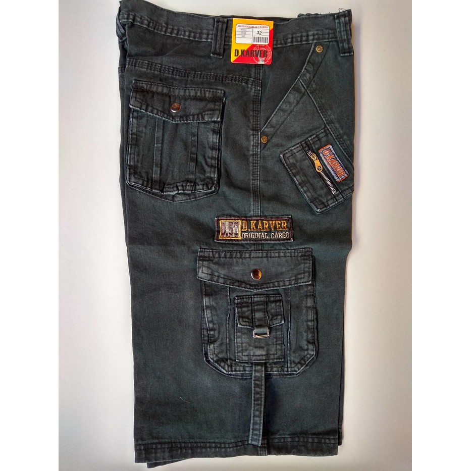 Celana Pria Celana Pendek Kimpul Pria 3/4 Cargo Size 27-38 Saku Banyak