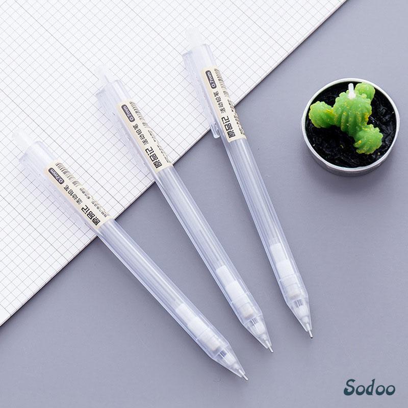 

Batang Transparan Sederhana Buram Pensil Otomatis 0.5mm Inti Siswa Alat Tulis Pena Otomatis 0.7mm - SO