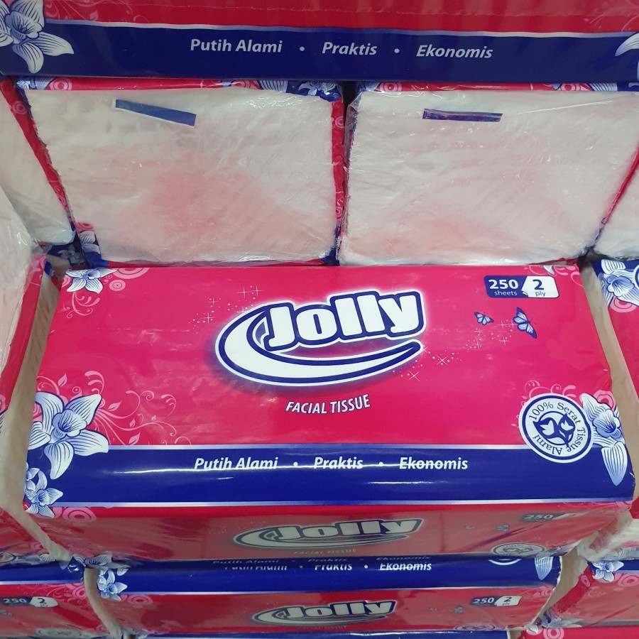 Tissue Jolly 250 Sheet Tissue Wajah Jolly 2 Ply 250 S Tissu Tisu Wajah Tissue Facial Jolly 250 Promo-2