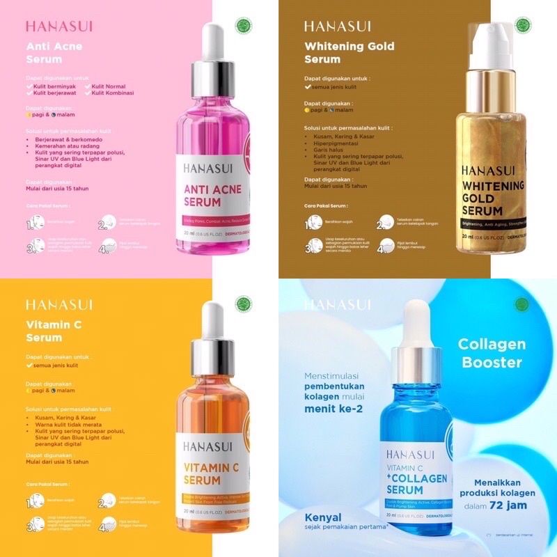 SERUM HANASUI ANTI JERAWAT DAN GLOWING BPOM